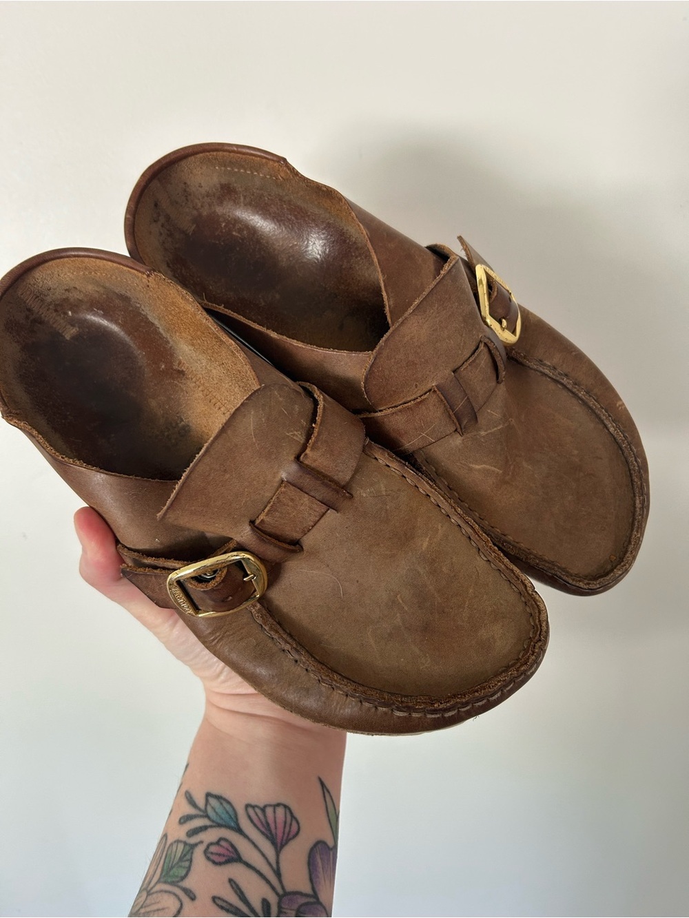 Buckley Cognac Oiled Leather Clog - Women's Size 38 (7.5)